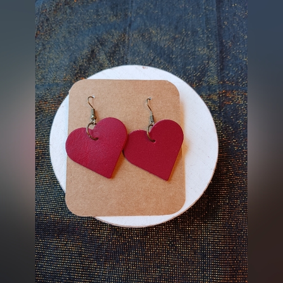 Portland Leather Jewelry - True Red Earrings